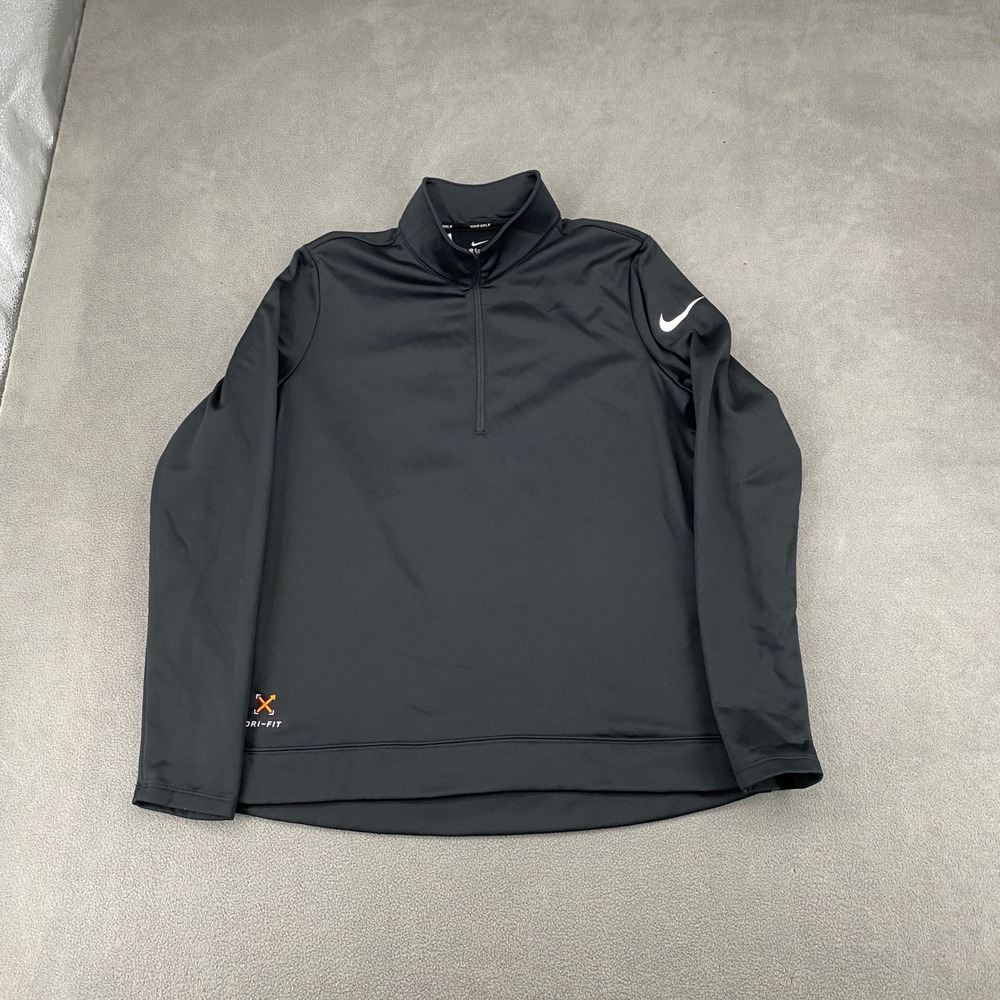 Nike Golf Dri-FIT Mens Quarter Zip Pullover Black Nexeo Logo Medium 7045